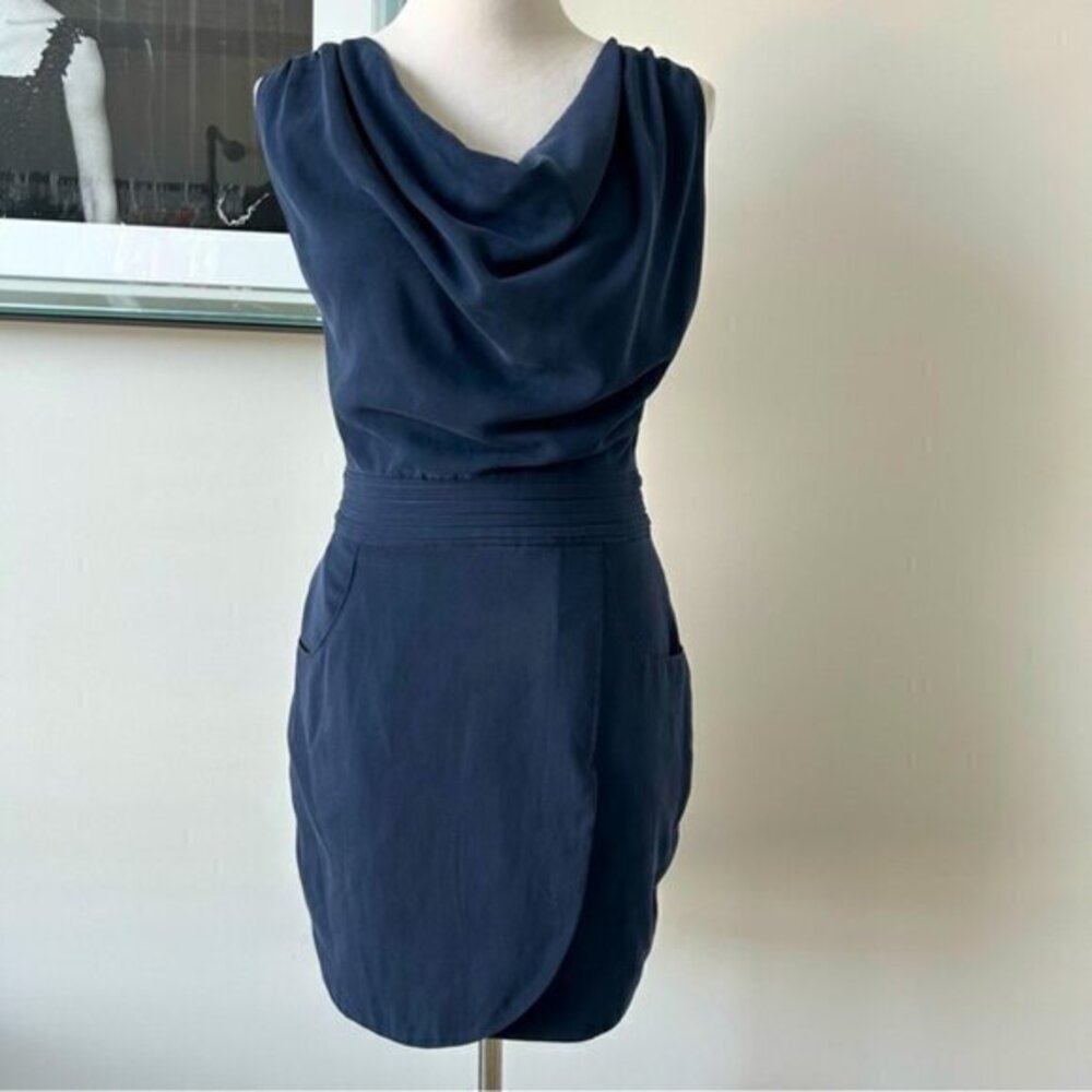 Play with Fala Drape Neck Faux Wrap Dress